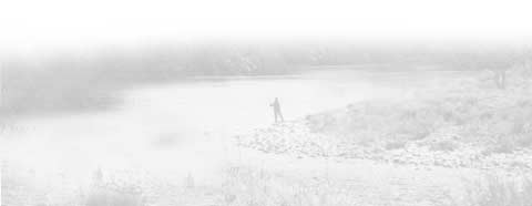 Fly fishing monochrome watermark